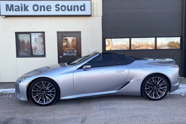 Lexus 2025 LC500 with professional window tint in North Bay
